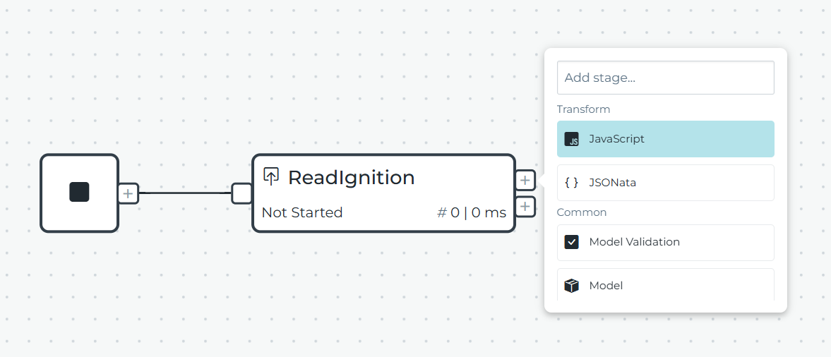 Pipeline Inline Add Menu