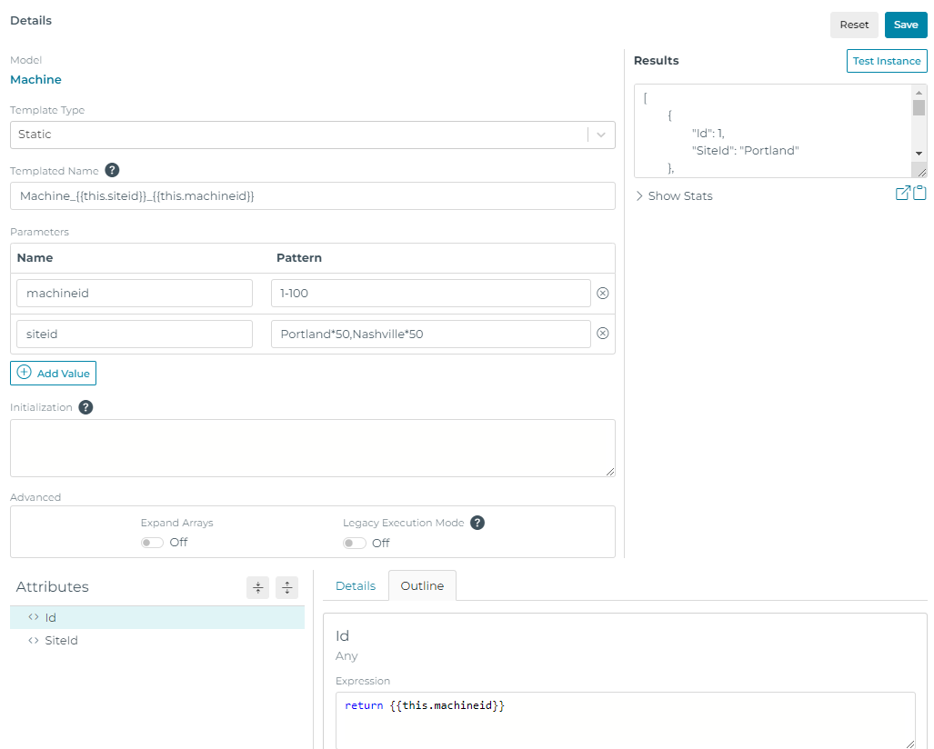 Static Instance Template