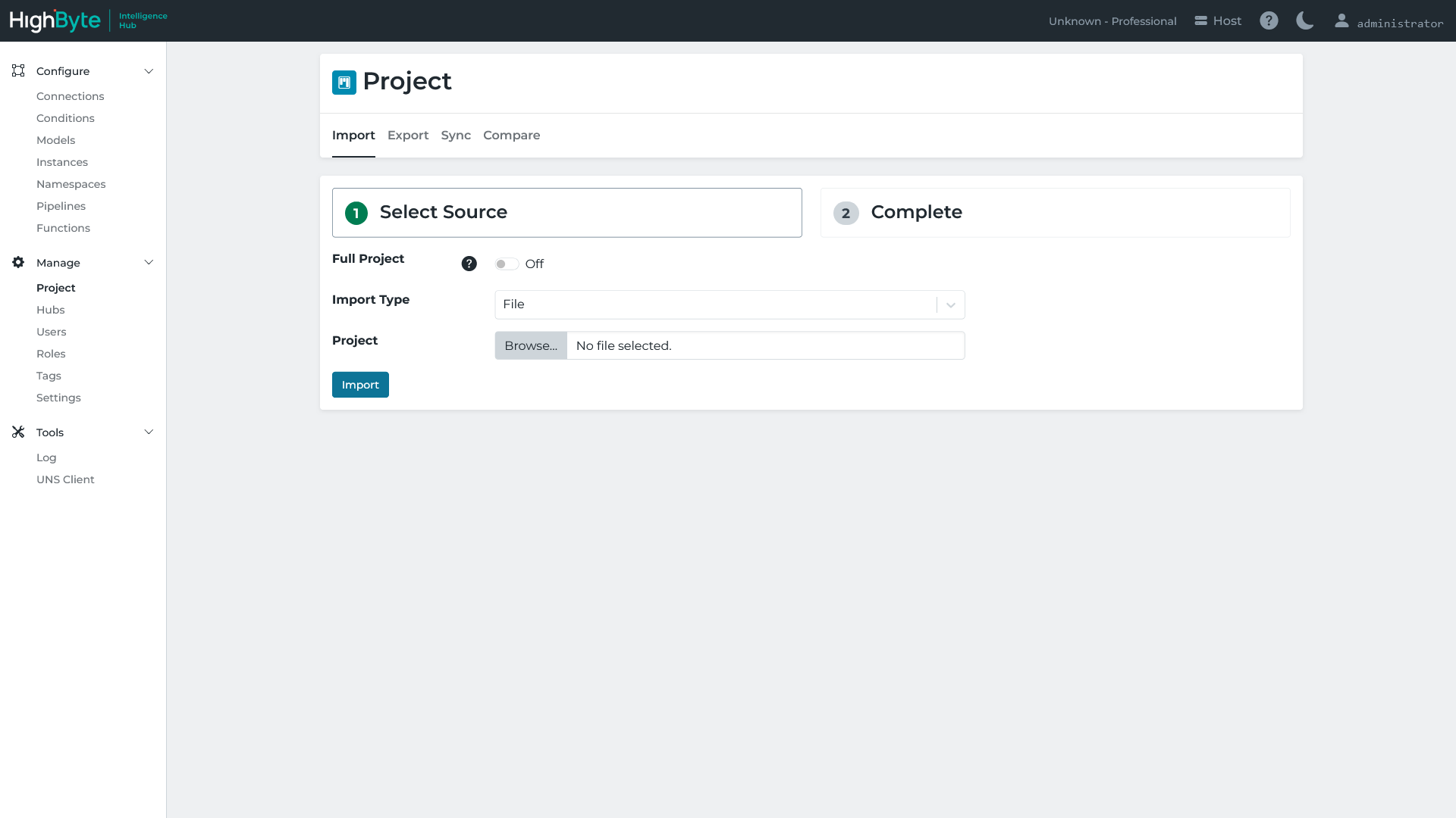 Project Import