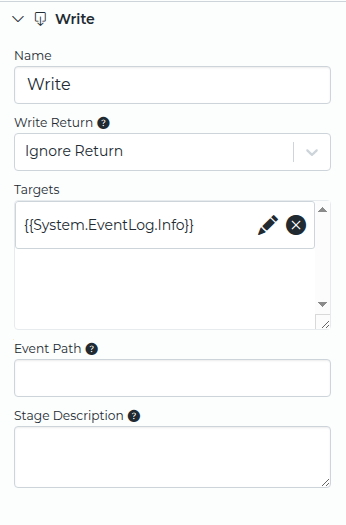 Stage Write Target