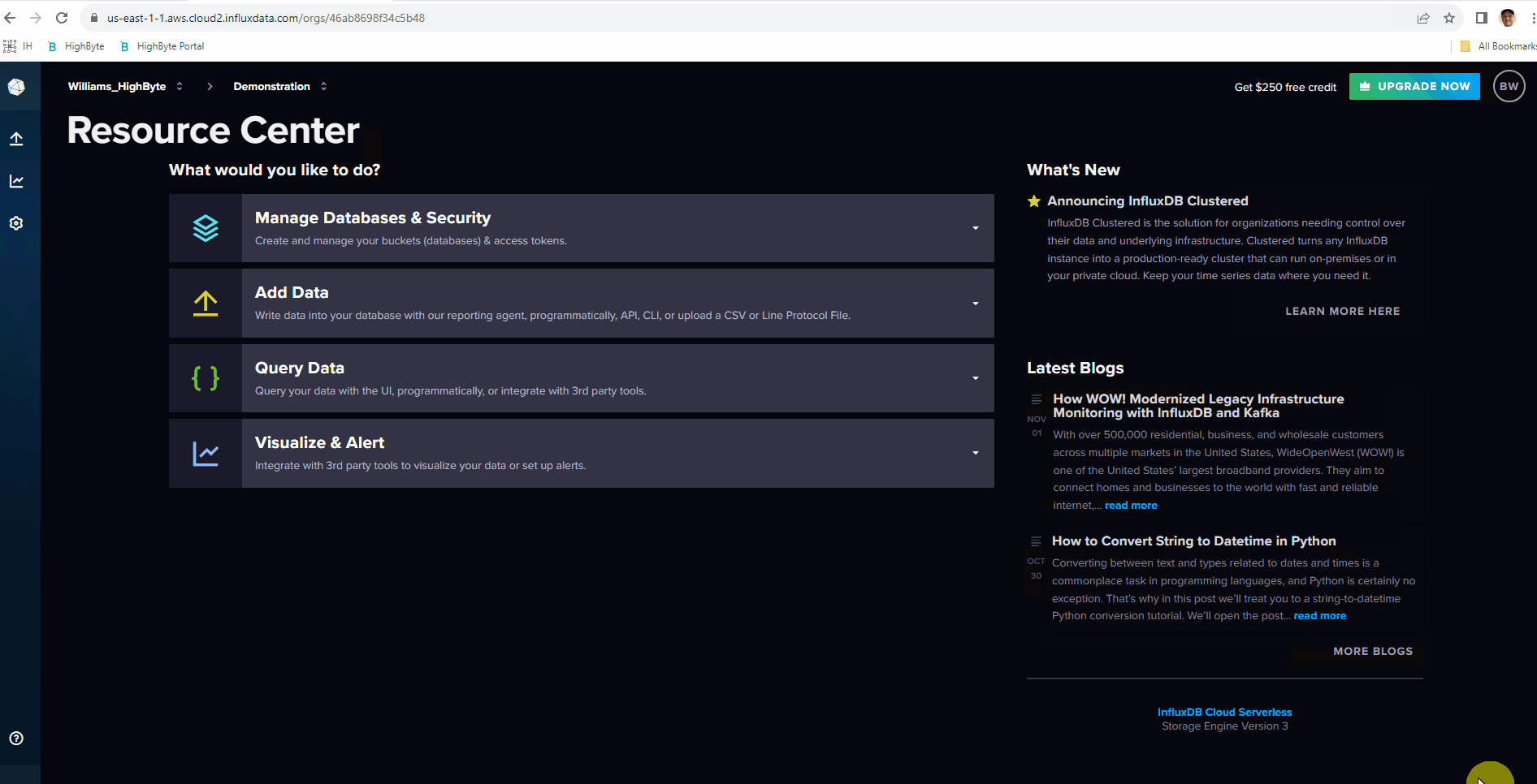 HowTo Exchange Data with InfluxDB User Guide HighByte Account Portal