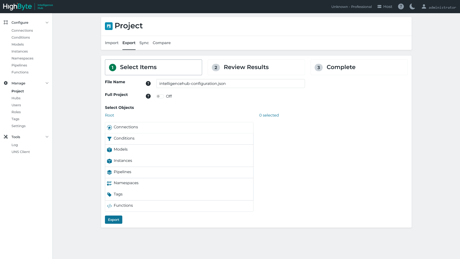 Project Export