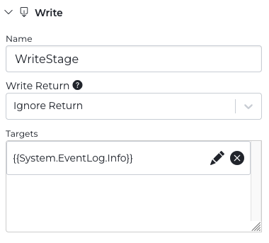 Stage Write Target